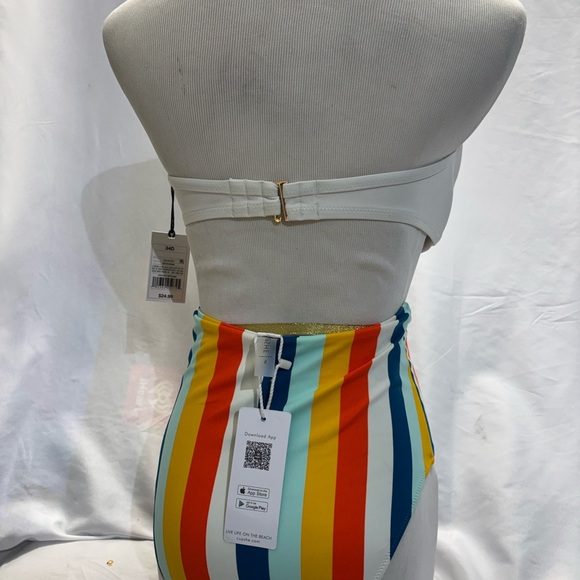 Cupshe Multicolor Striped Bikini - Picture 3 of 8